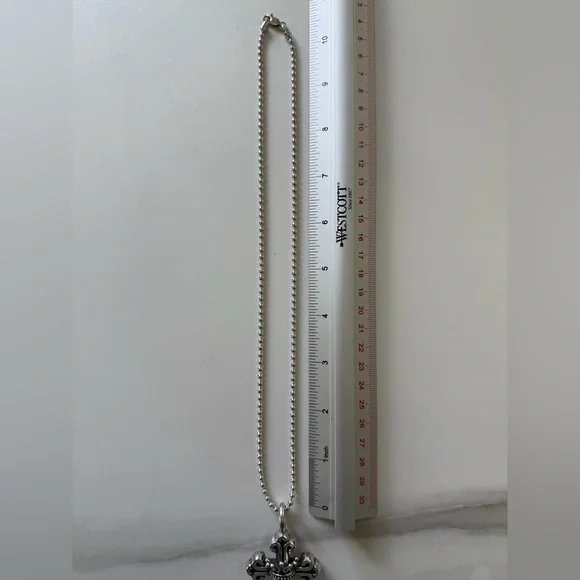 King Baby Studio Silver Cross Pendant Necklace - Picture 3 of 9